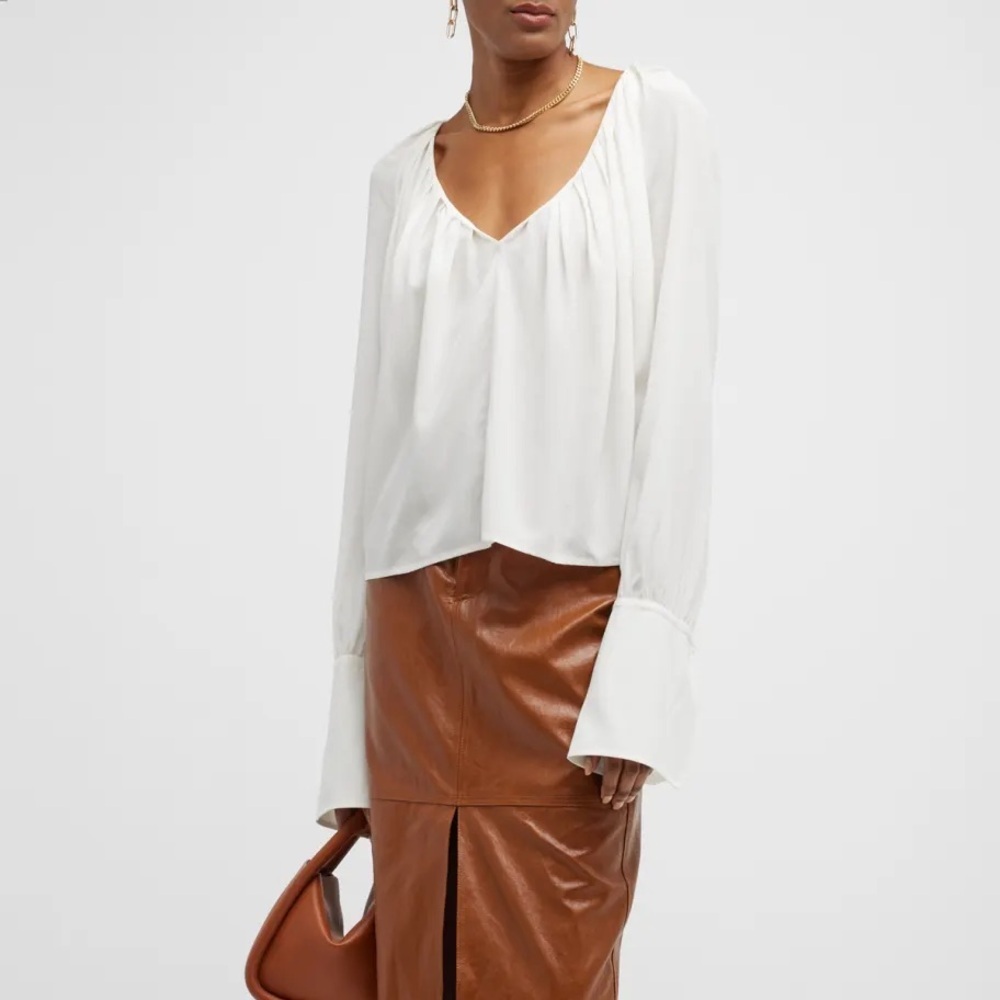 A.L.C. Warren Silk Blend Blouse Top